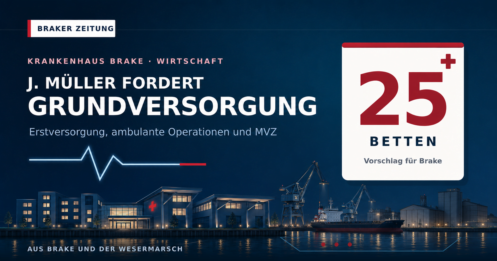 J. Müller fordert medizinische Grundversorgung mit rund 25 Betten für Brake